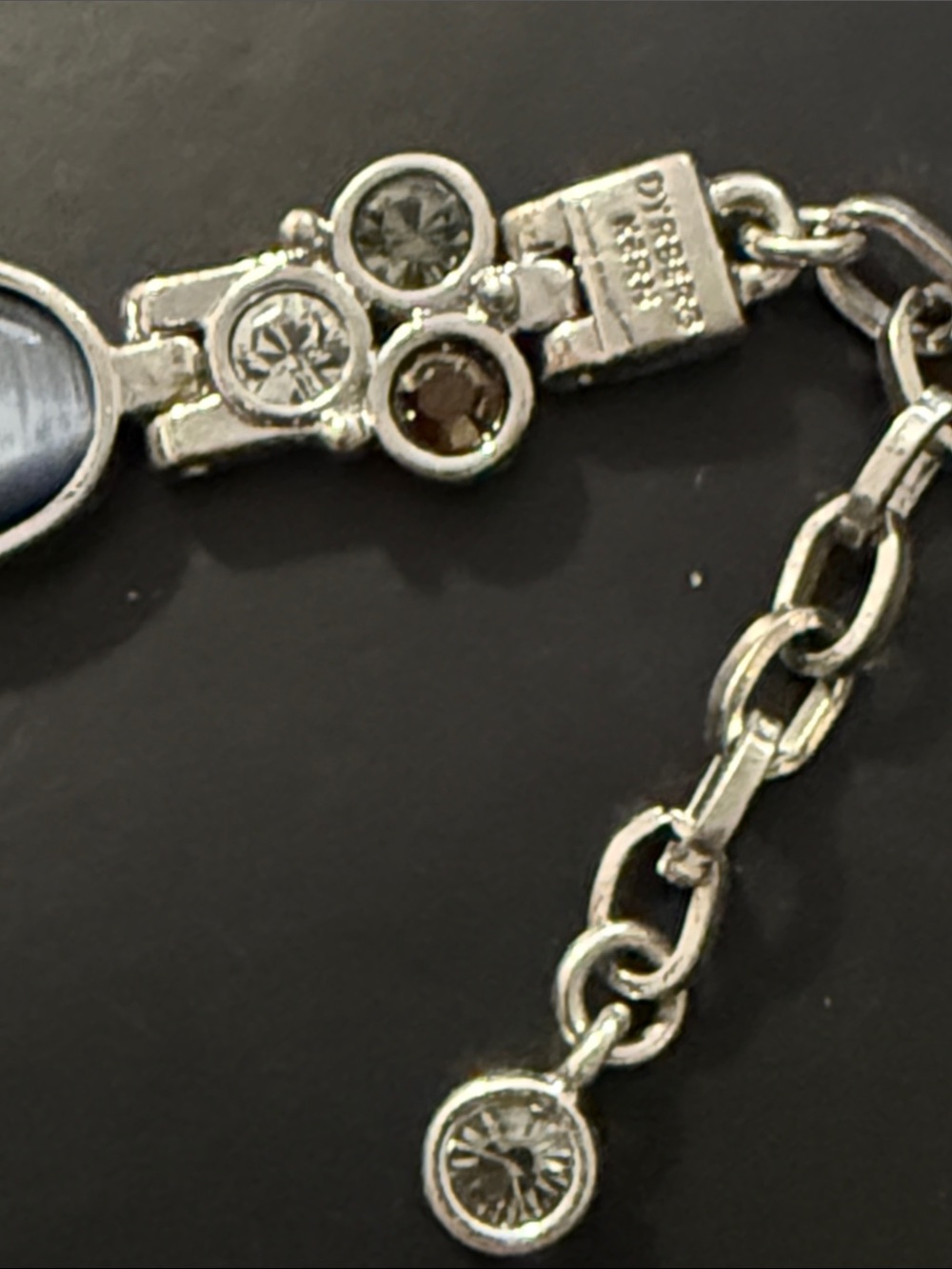 Vintage Dyrberg/Kern Silver Stone and Crystal Bracelet - Picture 3 of 7